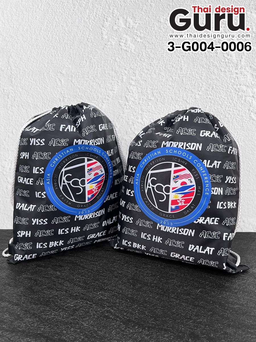 สั่งทำถุงผ้าหูรูดสกรีนลายเต็มใบ ถุงผ้าหูรูดสกรีนลายเต็มใบ