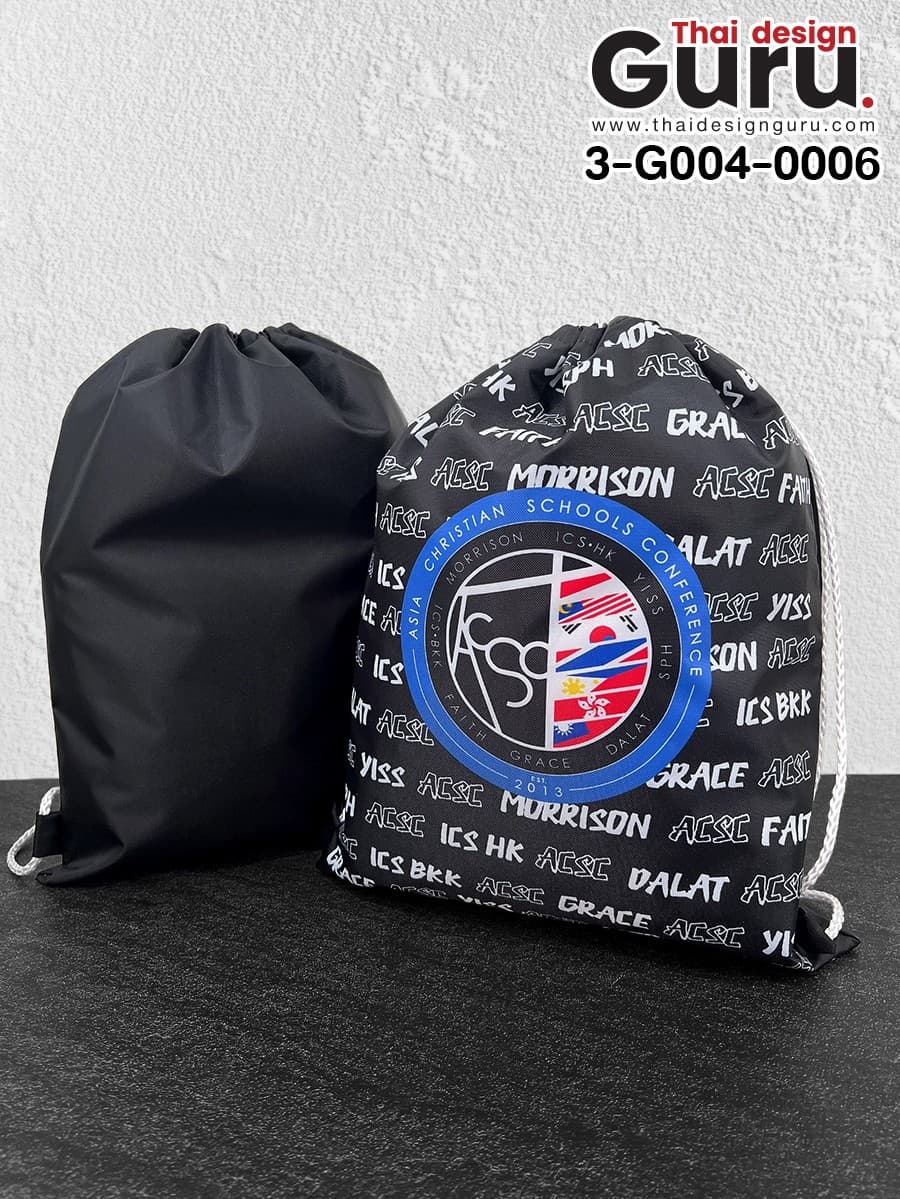 สั่งทำถุงผ้าหูรูดสกรีนลายเต็มใบ ถุงผ้าหูรูดสกรีนลายเต็มใบ