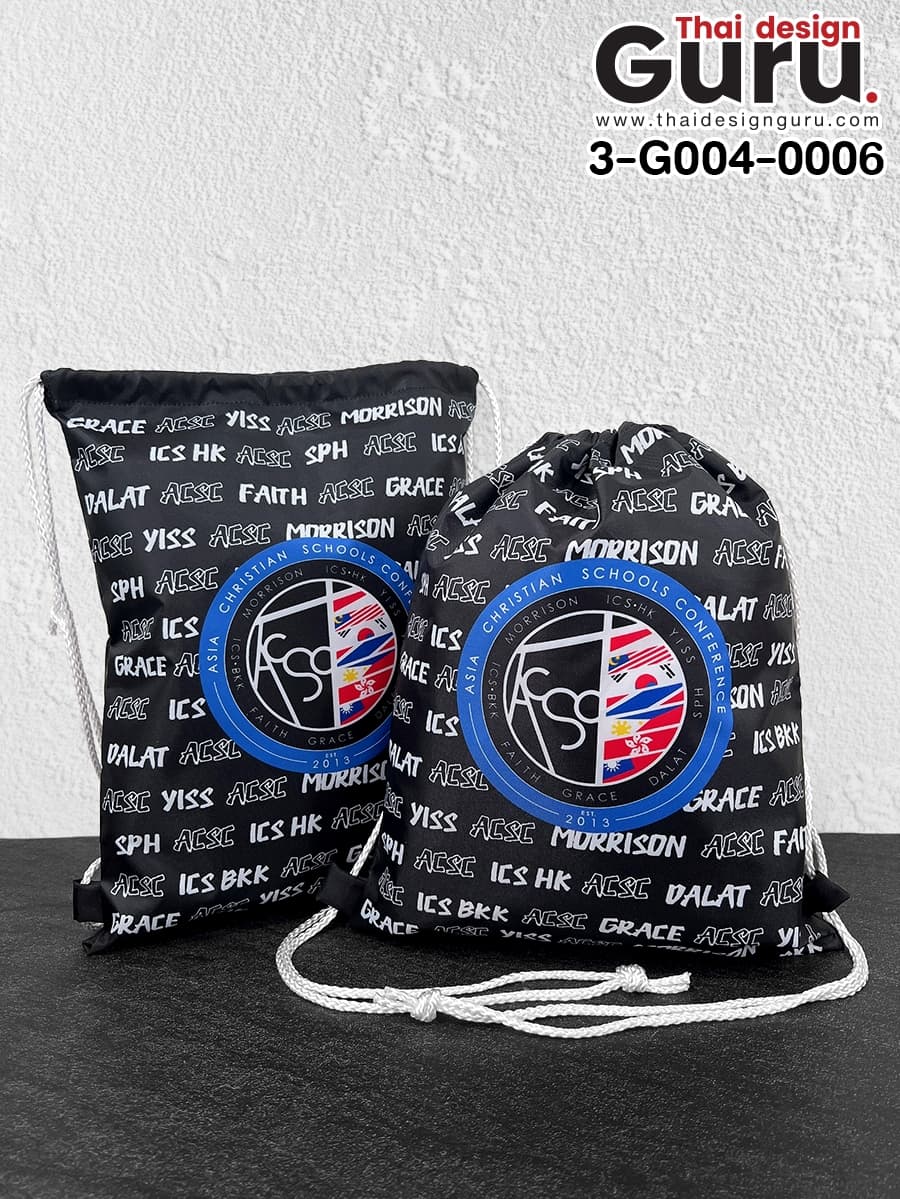 สั่งทำถุงผ้าหูรูดสกรีนลายเต็มใบ ถุงผ้าหูรูดสกรีนลายเต็มใบ