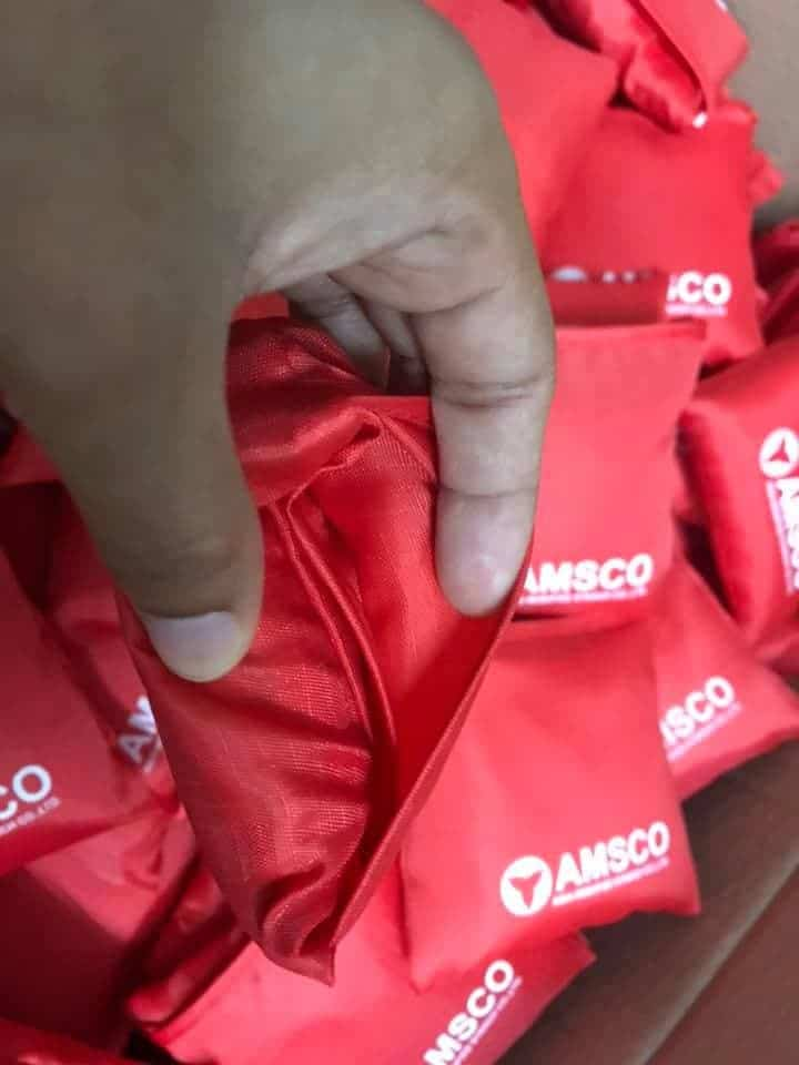 รับทำถุงผ้าลดโลกร้อน พับเก็บได้ AMSCO