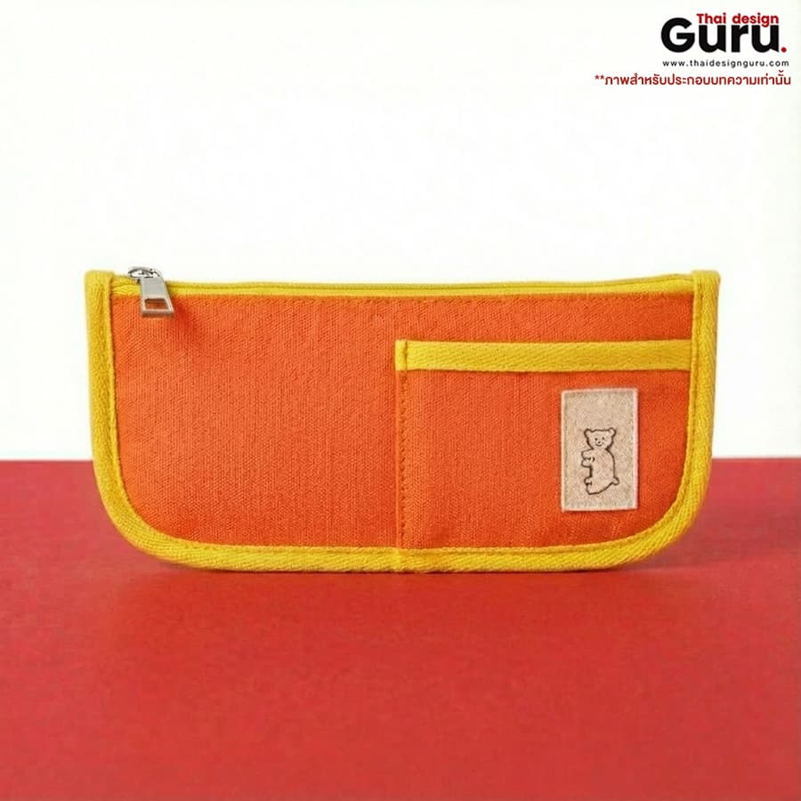 ซองผ้าใส่ดินสอซิปรูดสกรีน