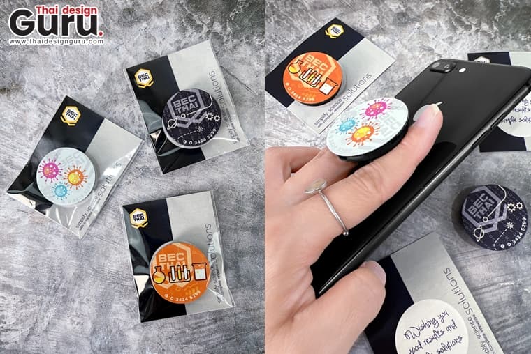 รับผลิตที่ติดมือถือสกรีนลาย ที่ติดมือถือสกรีนลาย