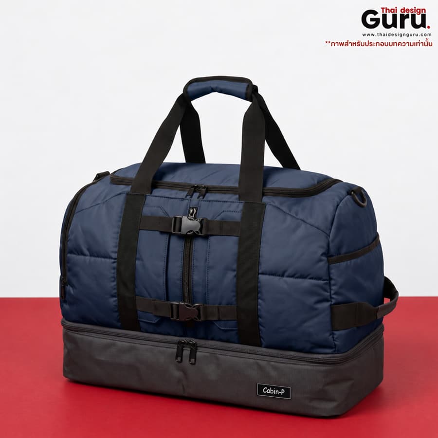 กระเป๋าเดินทางหูหิ้วทูโทน รับทำกระเป๋าเดินทาง ทรง Duffle