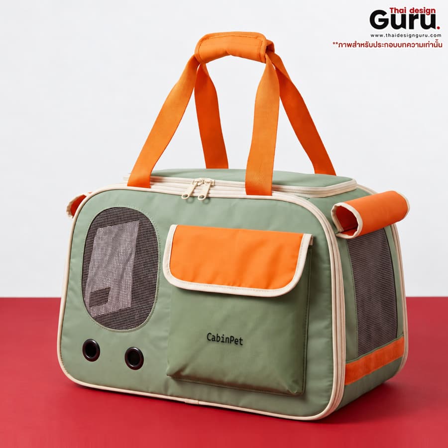 กระเป๋าผ้าใส่สัตว์เลี้ยงพร้อมช่องตาข่าย กระเป๋าผ้าใส่สัตว์เลี้ยง พิมพ์ลาย