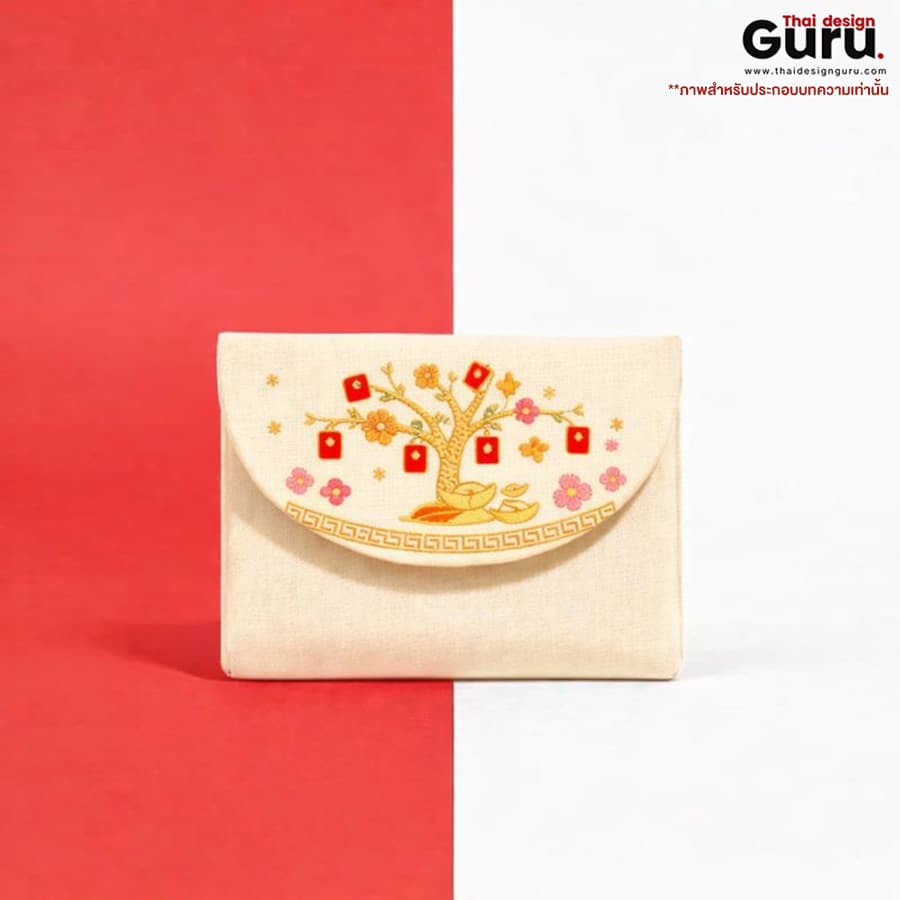 ซองผ้าใส่สินค้าแบบฝาเปิด ธีมตรุษจีน ซองผ้าใส่สินค้าแบบฝาเปิด