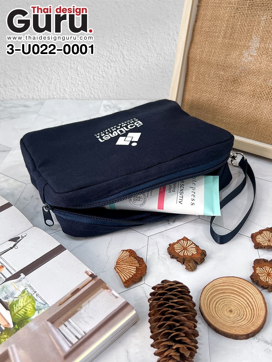 กระเป๋าเครื่องสำอางซิปรูด