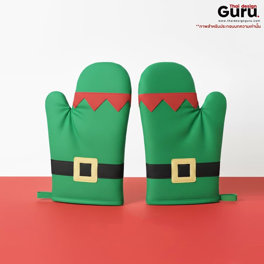 ถุงมือ คอลเลกชันคริสมาสต์ ถุงมือกันความร้อน