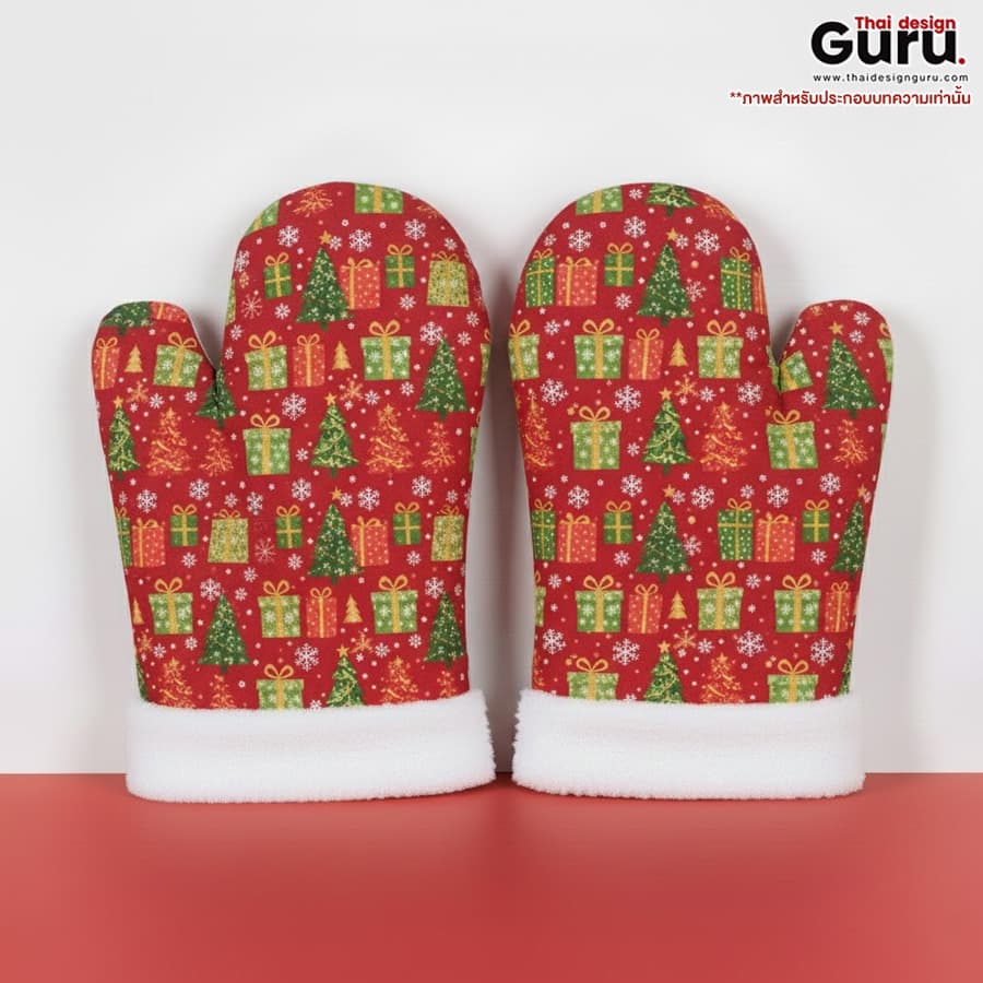 ถุงมือ คอลเลกชันคริสมาสต์ ถุงมือกันความร้อน