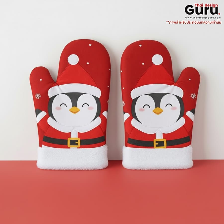 ถุงมือ คอลเลกชันคริสมาสต์ ถุงมือกันความร้อน
