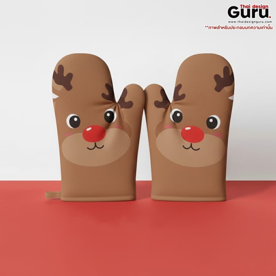 ถุงมือ คอลเลกชันคริสมาสต์ ถุงมือกันความร้อน