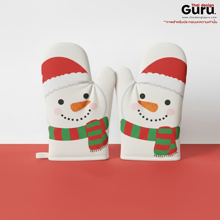 ถุงมือ คอลเลกชันคริสมาสต์ ถุงมือกันความร้อน