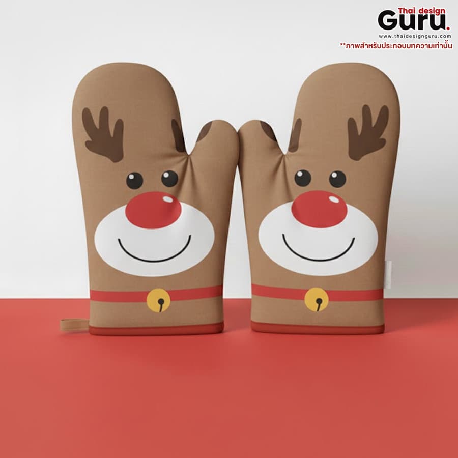 ถุงมือ คอลเลกชันคริสมาสต์ ถุงมือกันความร้อน