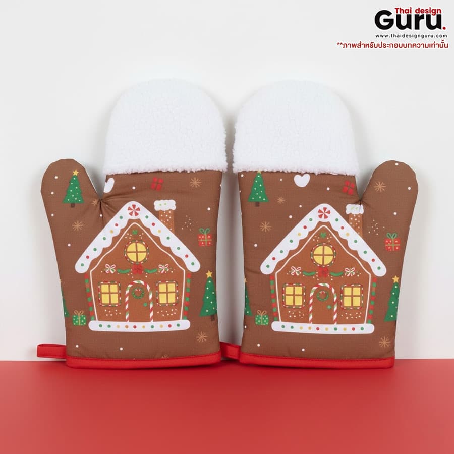 ถุงมือ คอลเลกชันคริสมาสต์ ถุงมือกันความร้อน