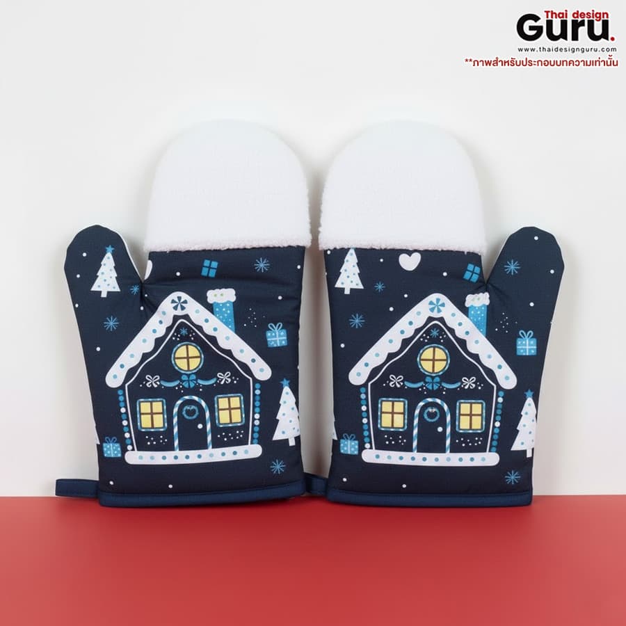 ถุงมือ คอลเลกชันคริสมาสต์ ถุงมือกันความร้อน