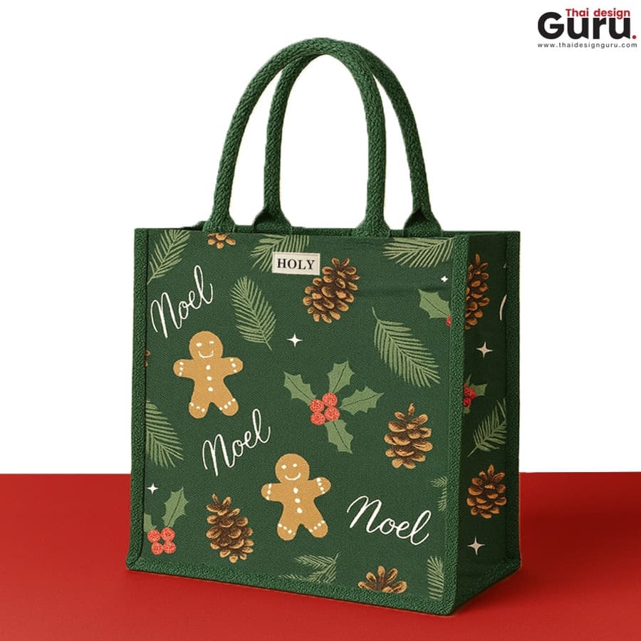 กระเป๋าผ้าคริสมาสต์