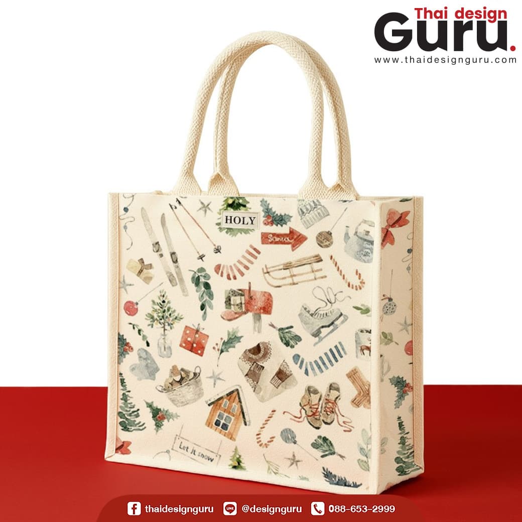 กระเป๋าผ้าคริสมาสต์