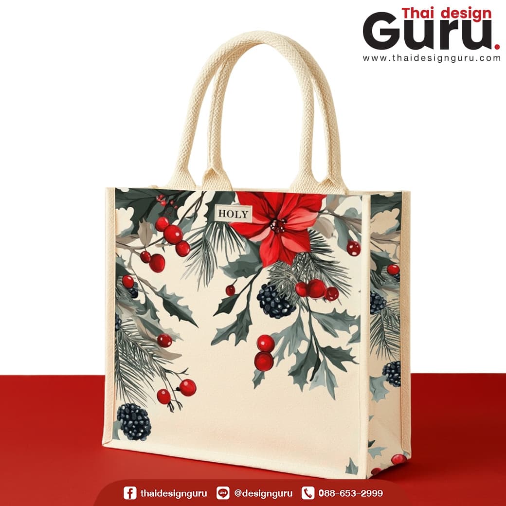 กระเป๋าผ้าคริสมาสต์