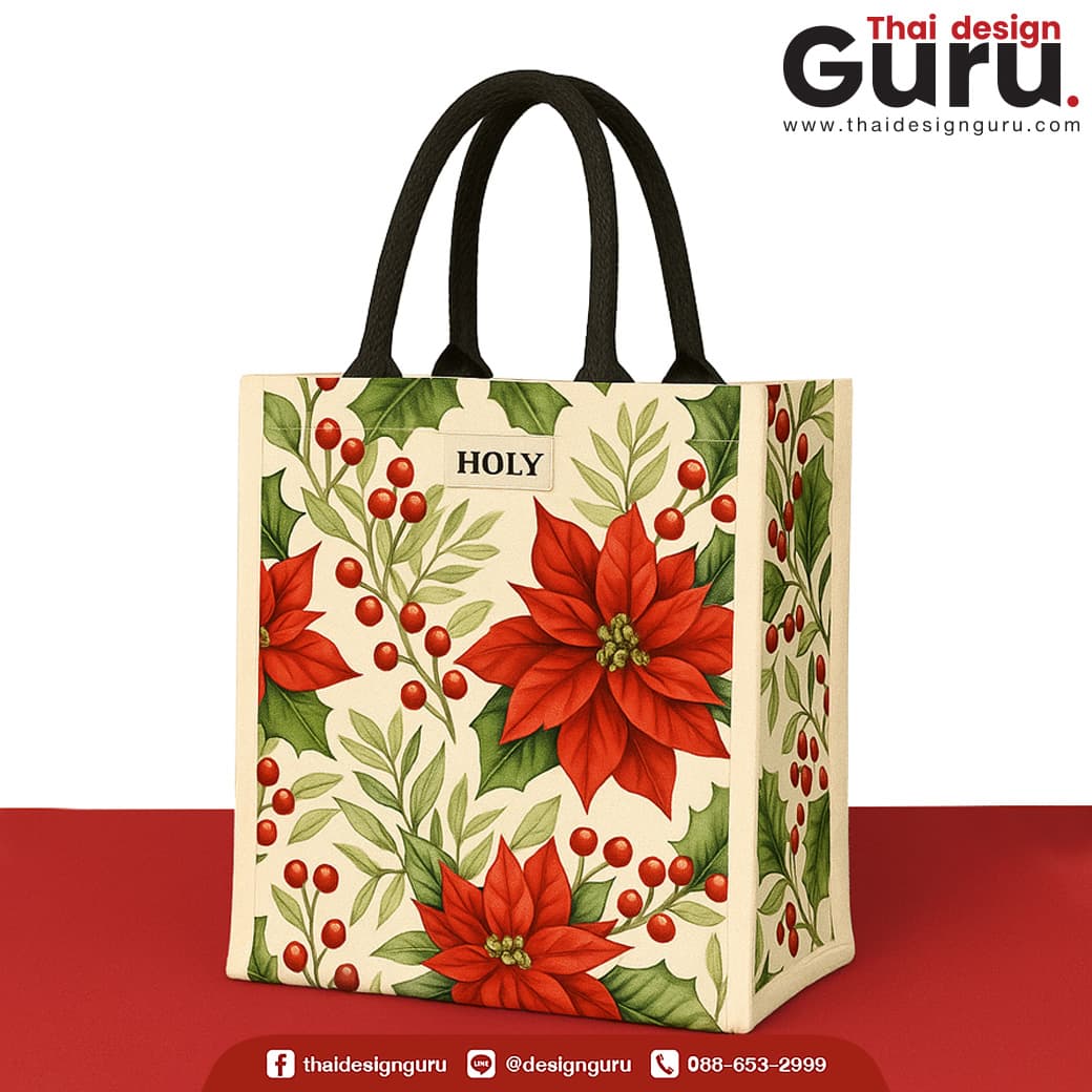 กระเป๋าผ้าคริสมาสต์