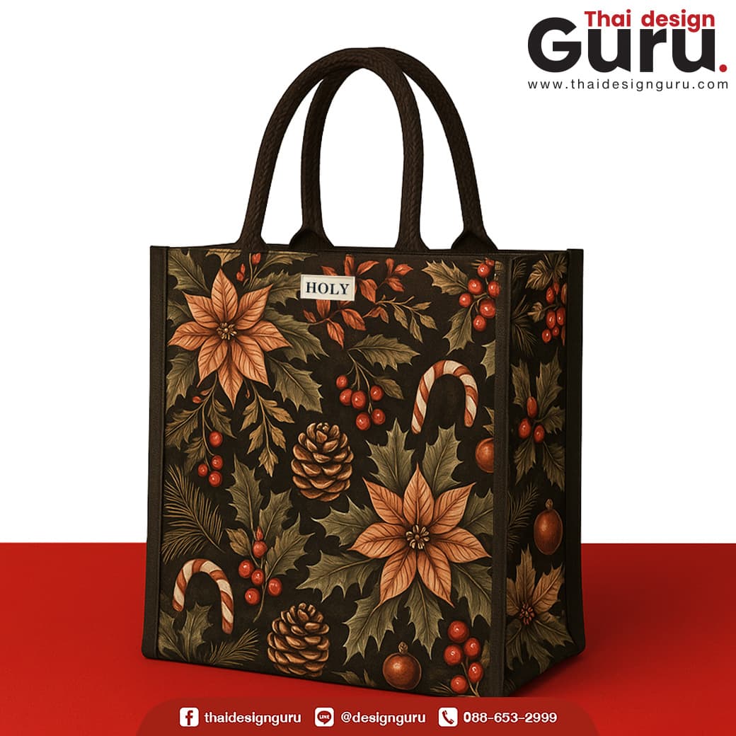 กระเป๋าผ้าคริสมาสต์