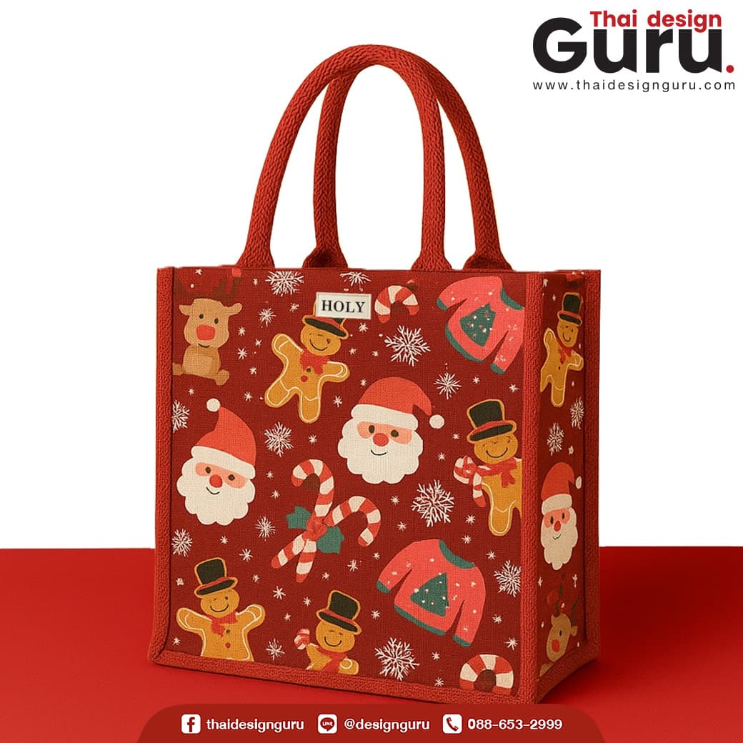 กระเป๋าผ้าคริสมาสต์