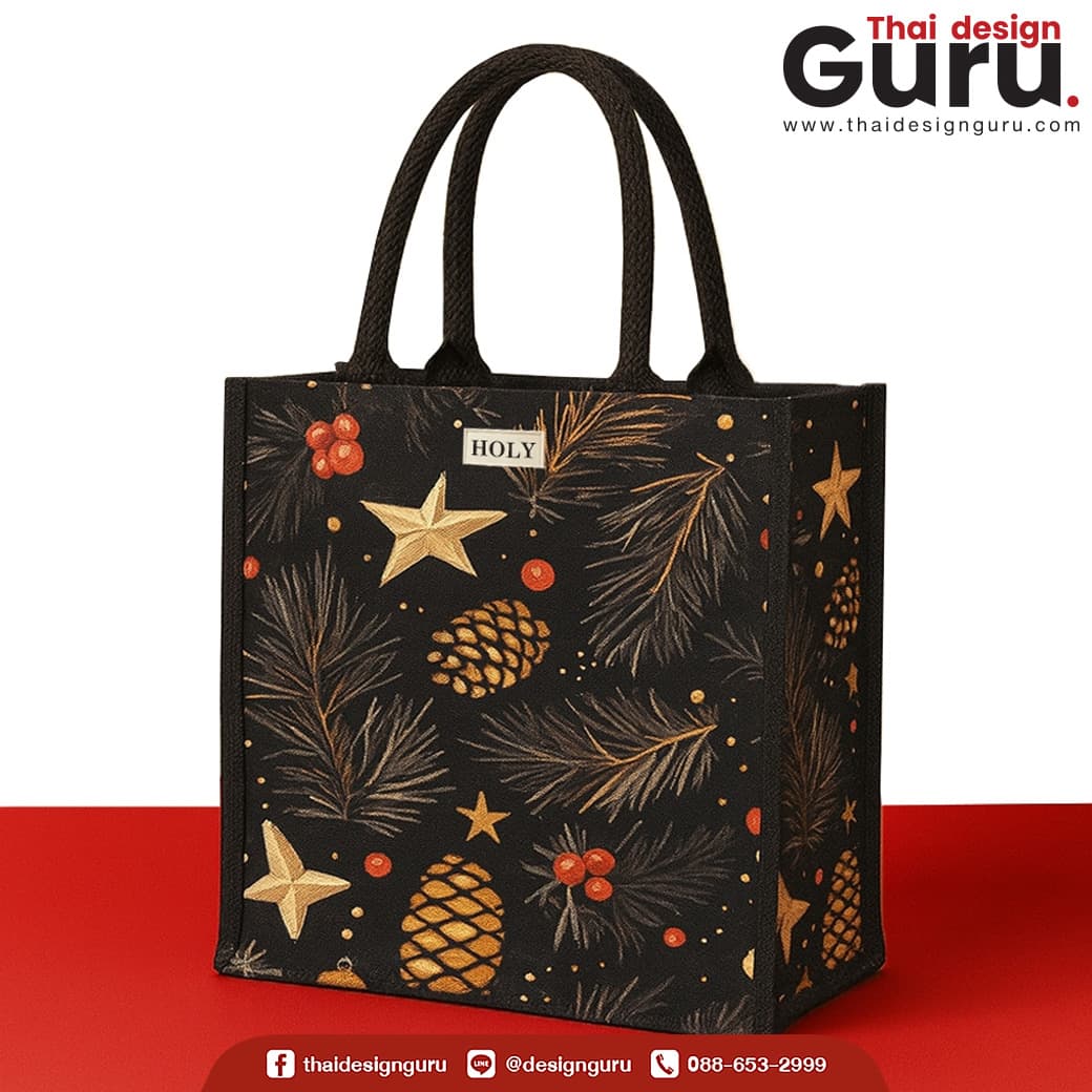 กระเป๋าผ้าคริสมาสต์