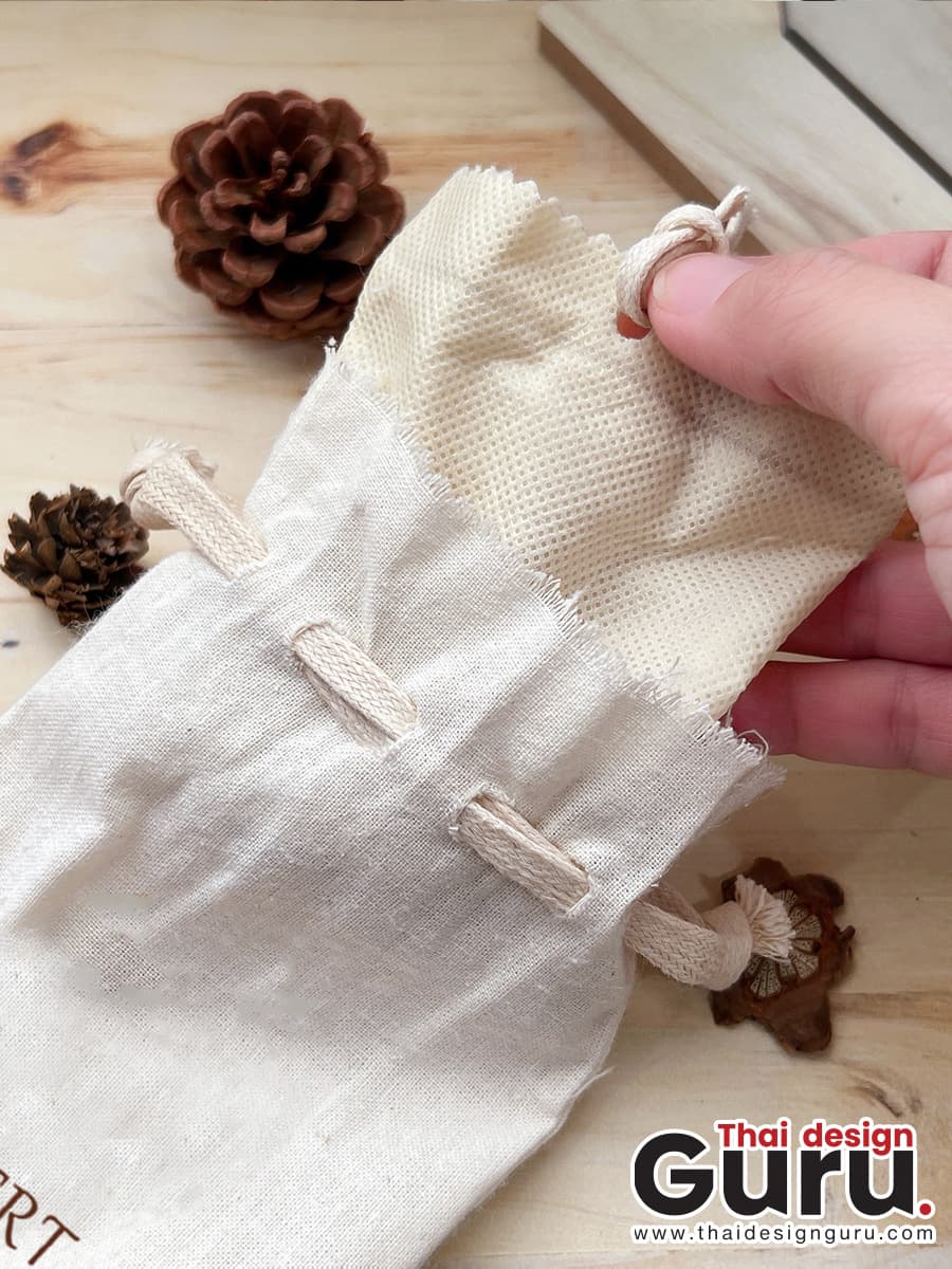 สั่งผลิตถุงผ้าหูรูดใส่ถุงหอม ถุงผ้าหูรูดใส่ถุงหอม