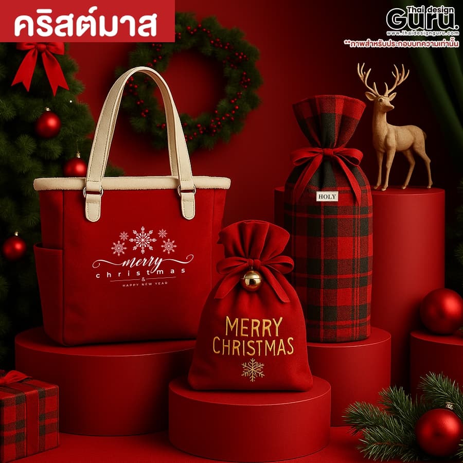 ผลิตกระเป๋าผ้า คริสมาสต์