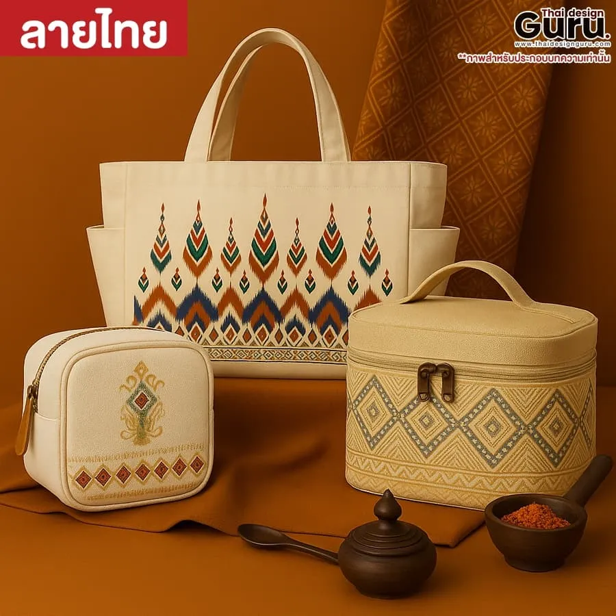 ผลิตกระเป๋าผ้า ลายไทย