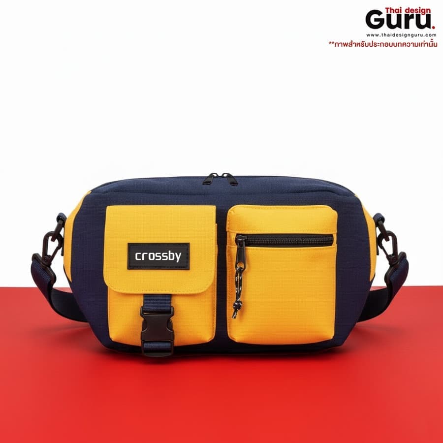 กระเป๋าซิปผ้าคาดอกหลากสี กระเป๋าซิปผ้าคาดอก