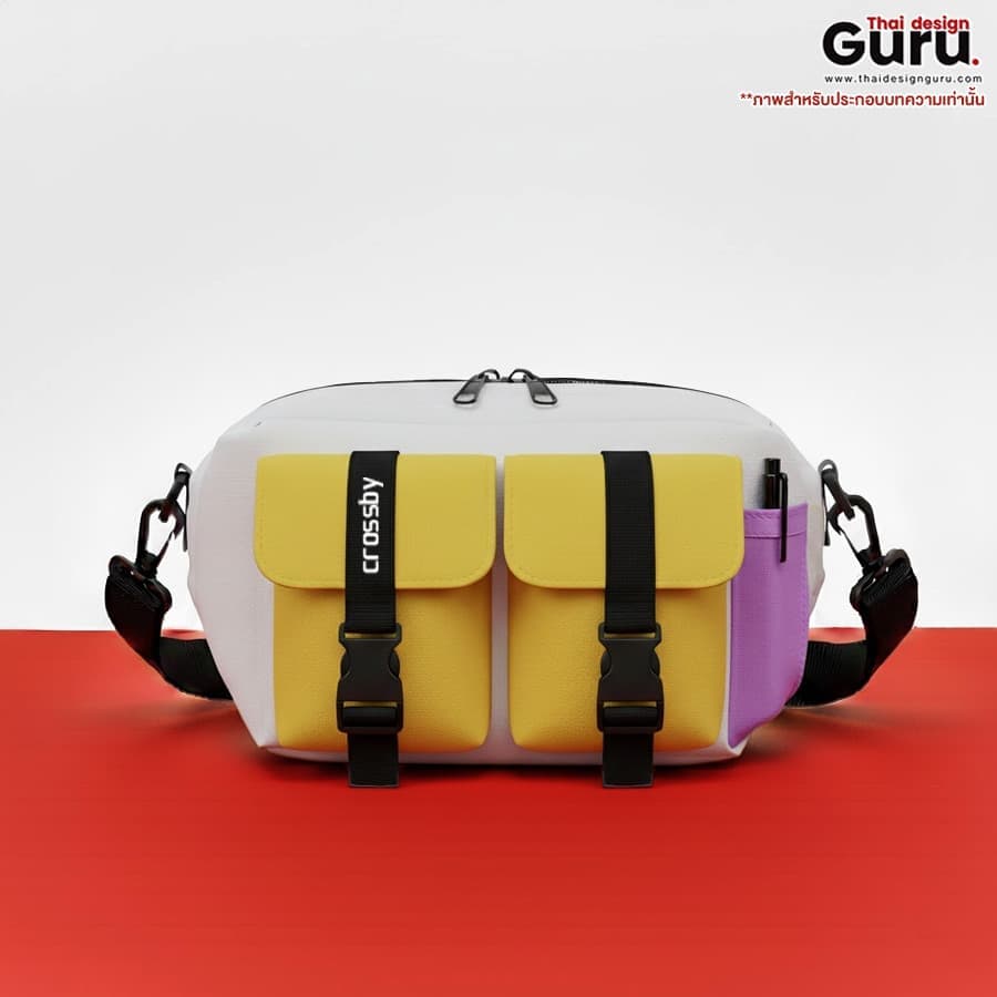 กระเป๋าซิปผ้าคาดอกหลากสี กระเป๋าซิปผ้าคาดอก