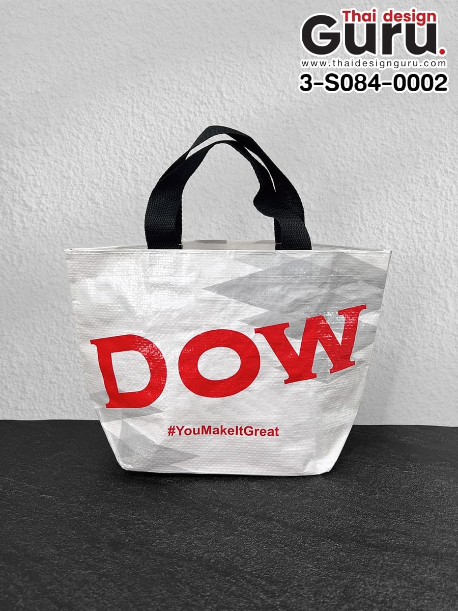 กระเป๋าผ้ากระสอบพลาสติกสกรีนลาย