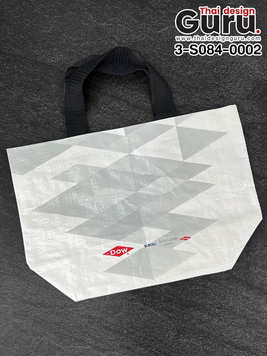 กระเป๋าผ้ากระสอบพลาสติกสกรีนลาย