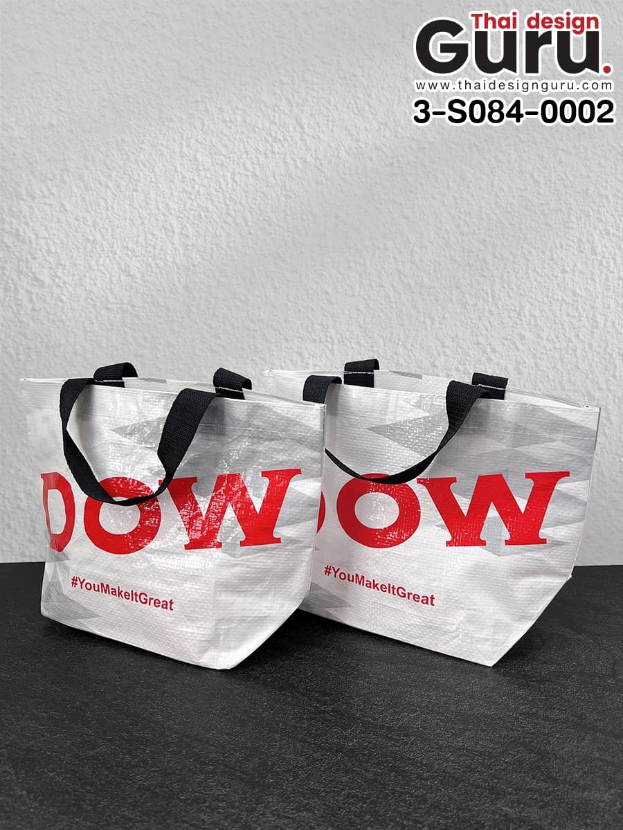 กระเป๋าผ้ากระสอบพลาสติกสกรีนลาย