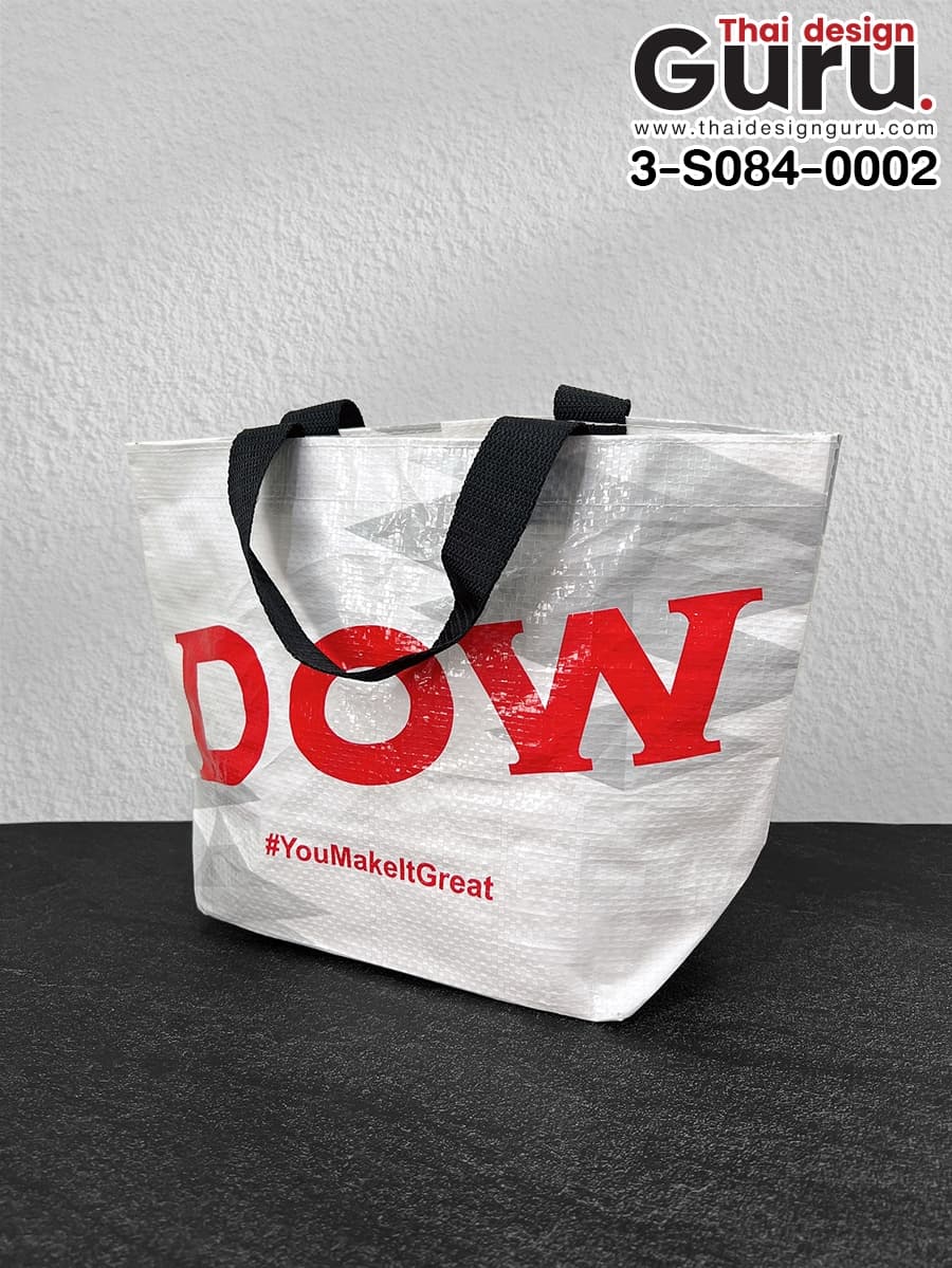 กระเป๋าผ้ากระสอบพลาสติกสกรีนลาย