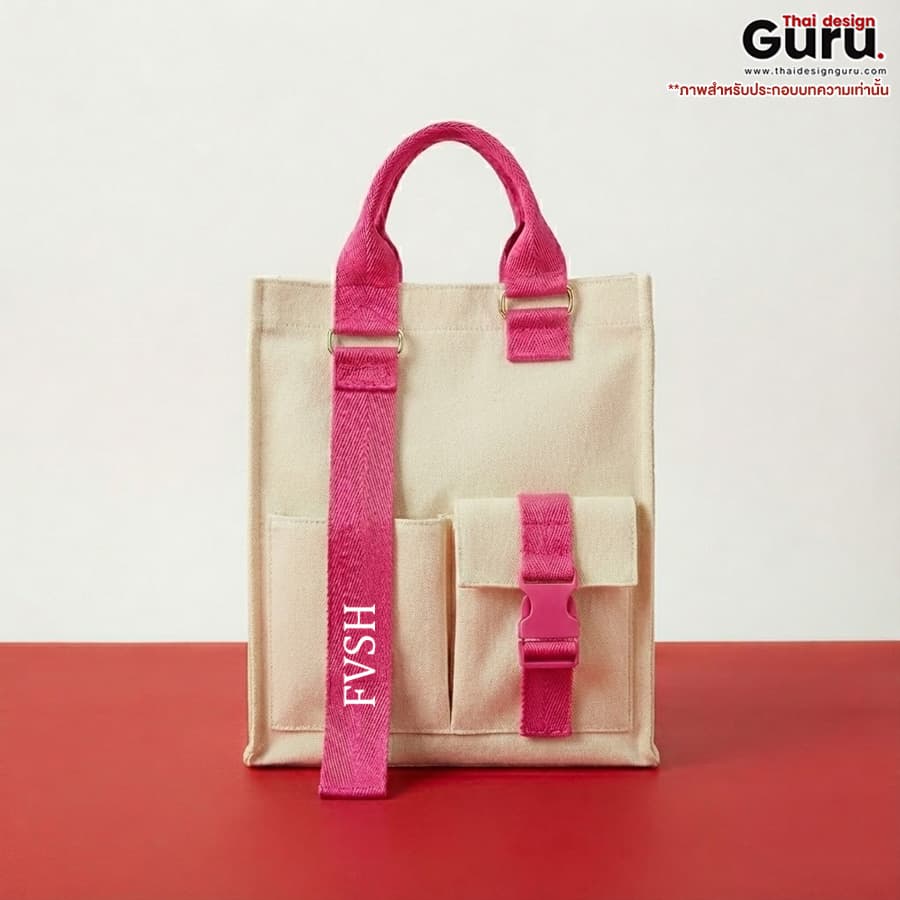 กระเป๋าหูหิ้วช็อปปิ้งผ้าแคนวาส