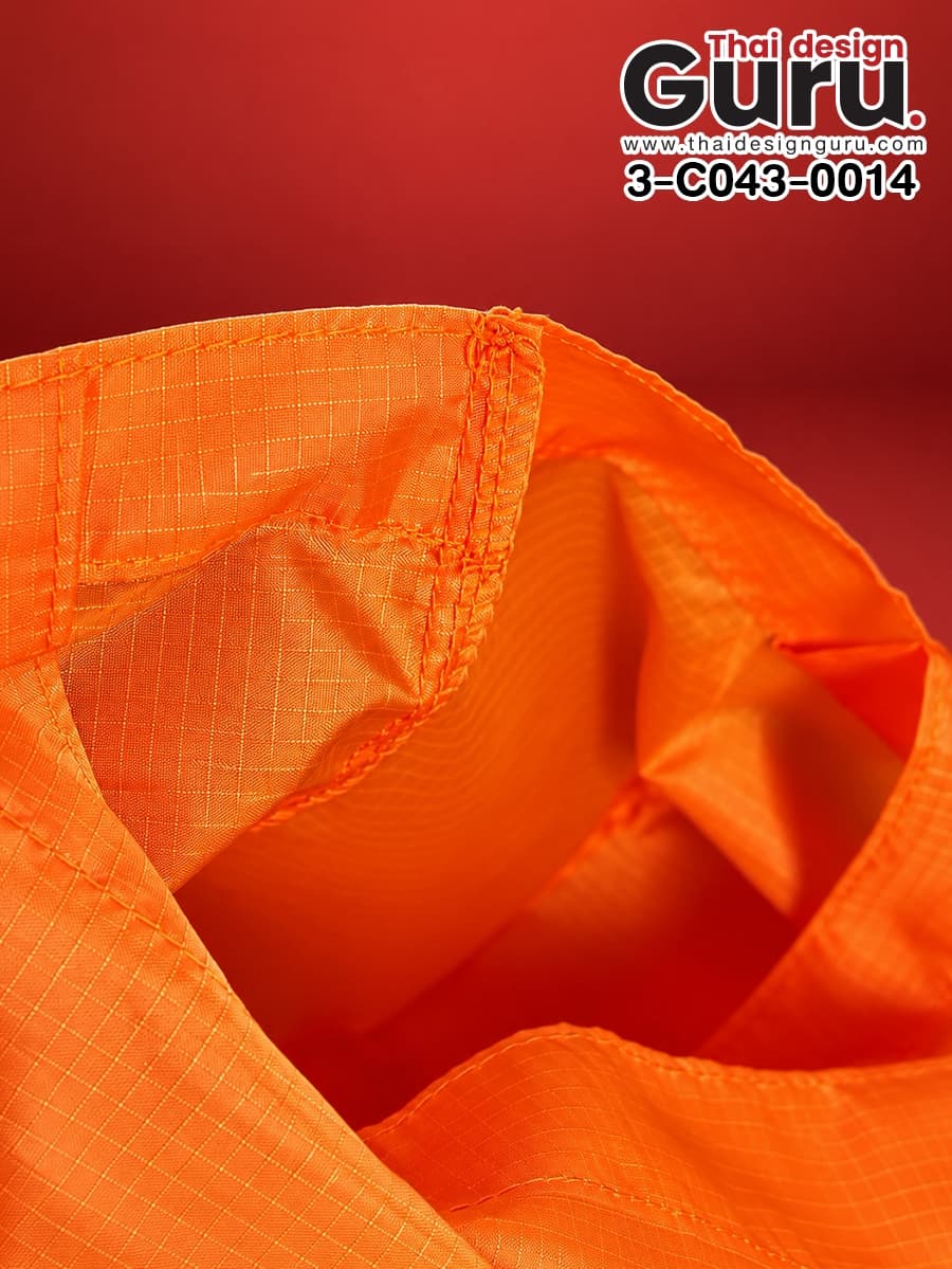 กระเป๋าพับได้แบบมีซิป สีส้ม