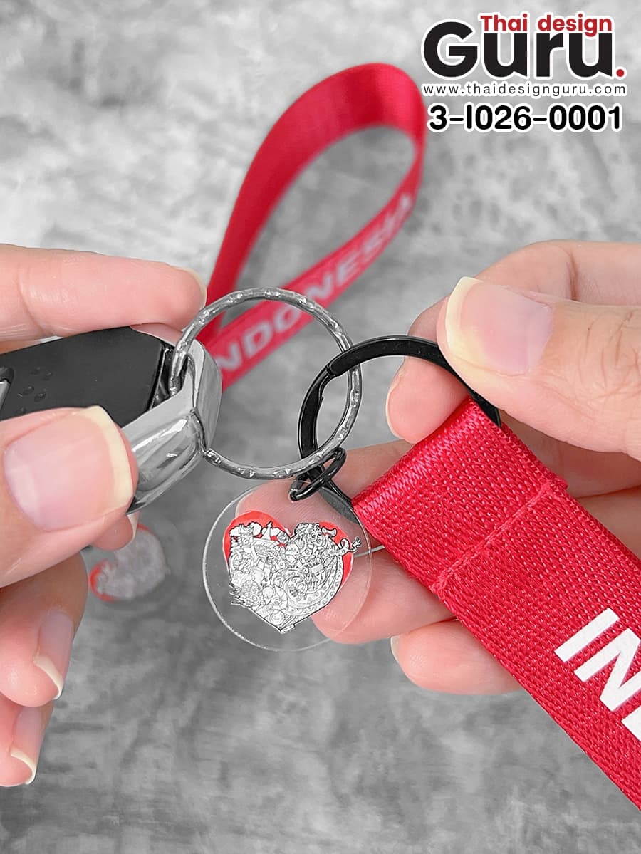 สั่งผลิตพวงกุญแจสีแดง พวงกุญแจสีแดง