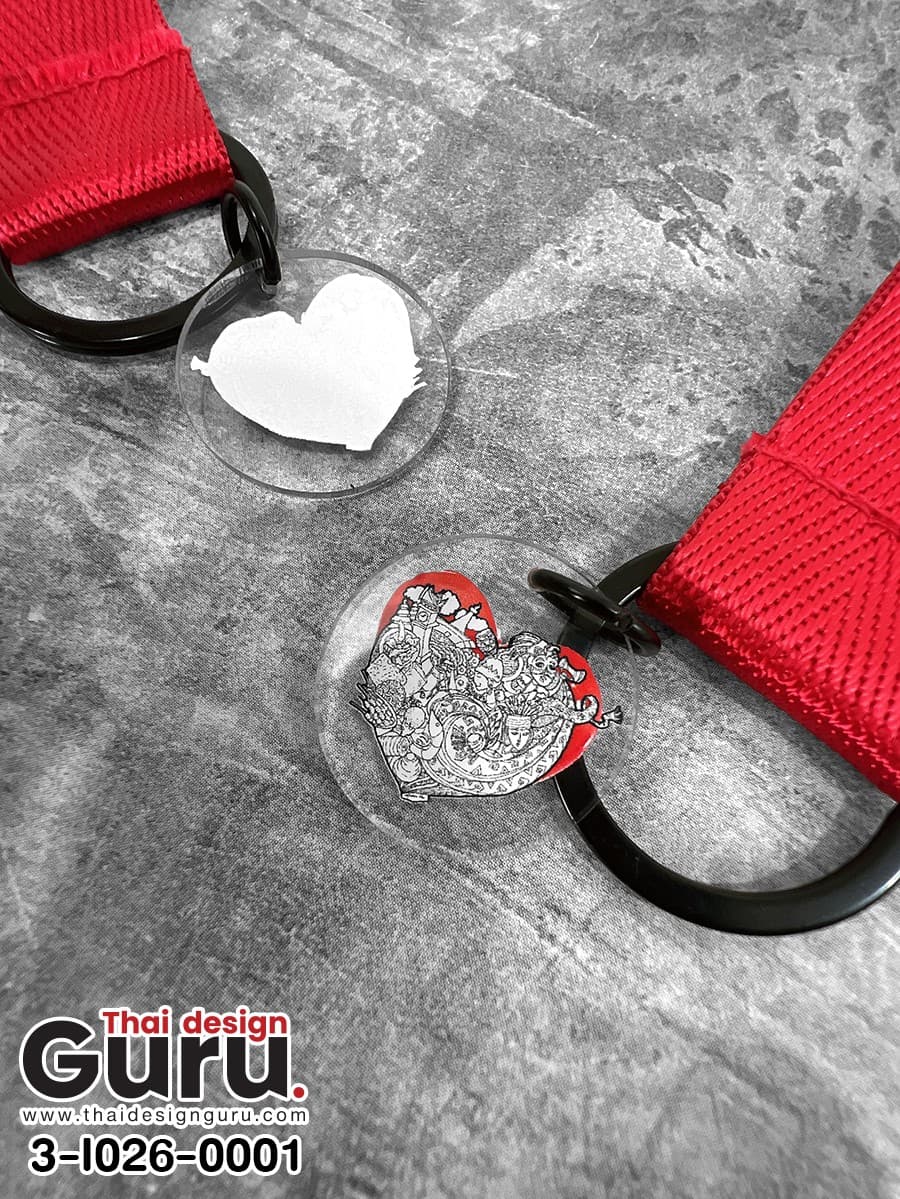 สั่งผลิตพวงกุญแจสีแดง พวงกุญแจสีแดง