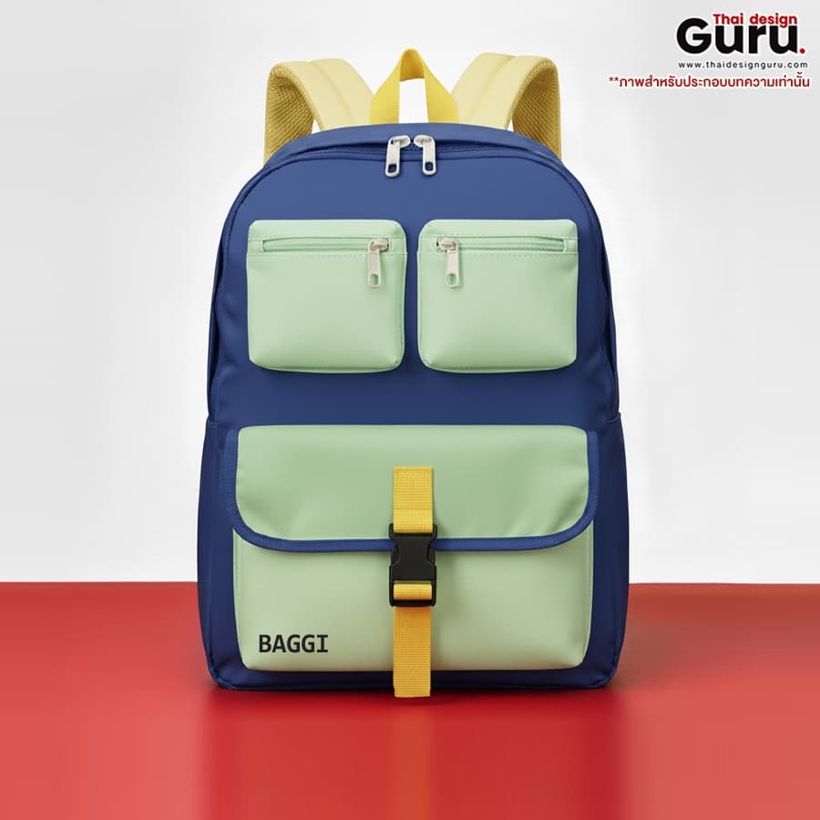 กระเป๋าเป้สะพายหลังหลากสีสัน