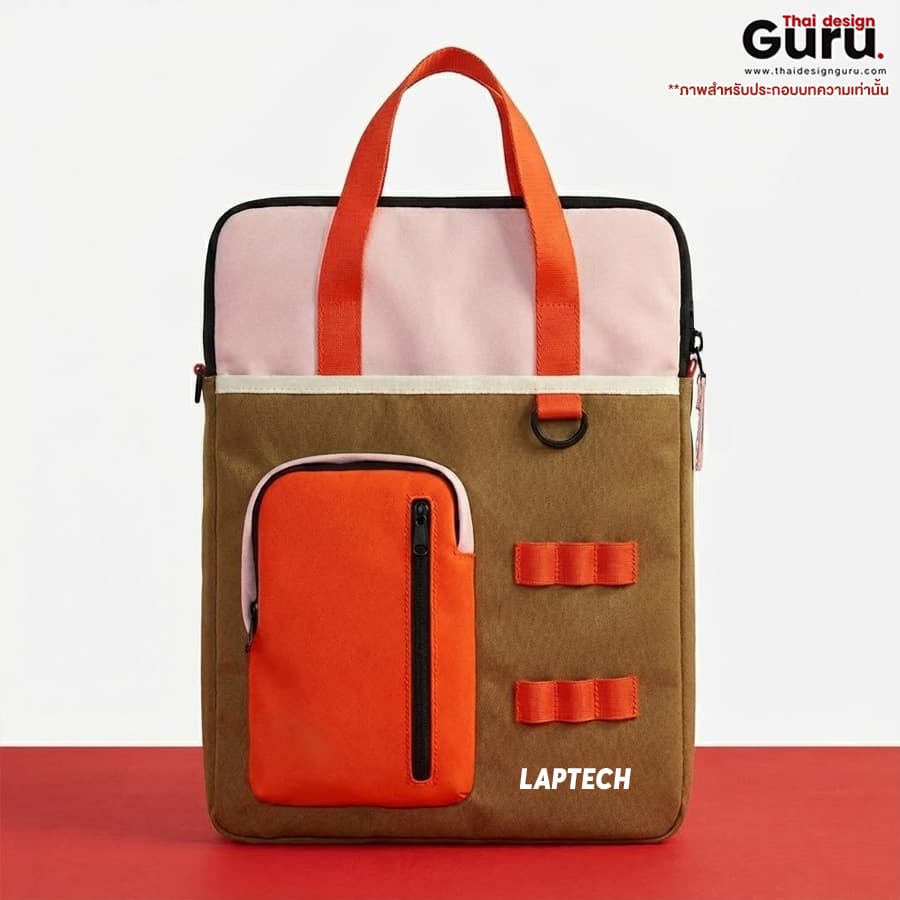 กระเป๋าผ้าใส่โน้ตบุ๊กซิปรูด