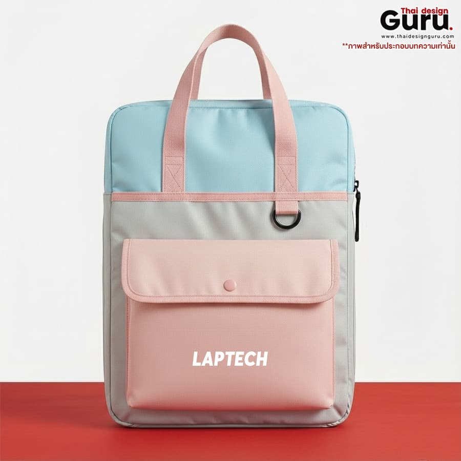 กระเป๋าผ้าใส่โน้ตบุ๊กซิปรูด