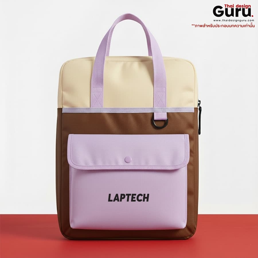 กระเป๋าผ้าใส่โน้ตบุ๊กซิปรูด