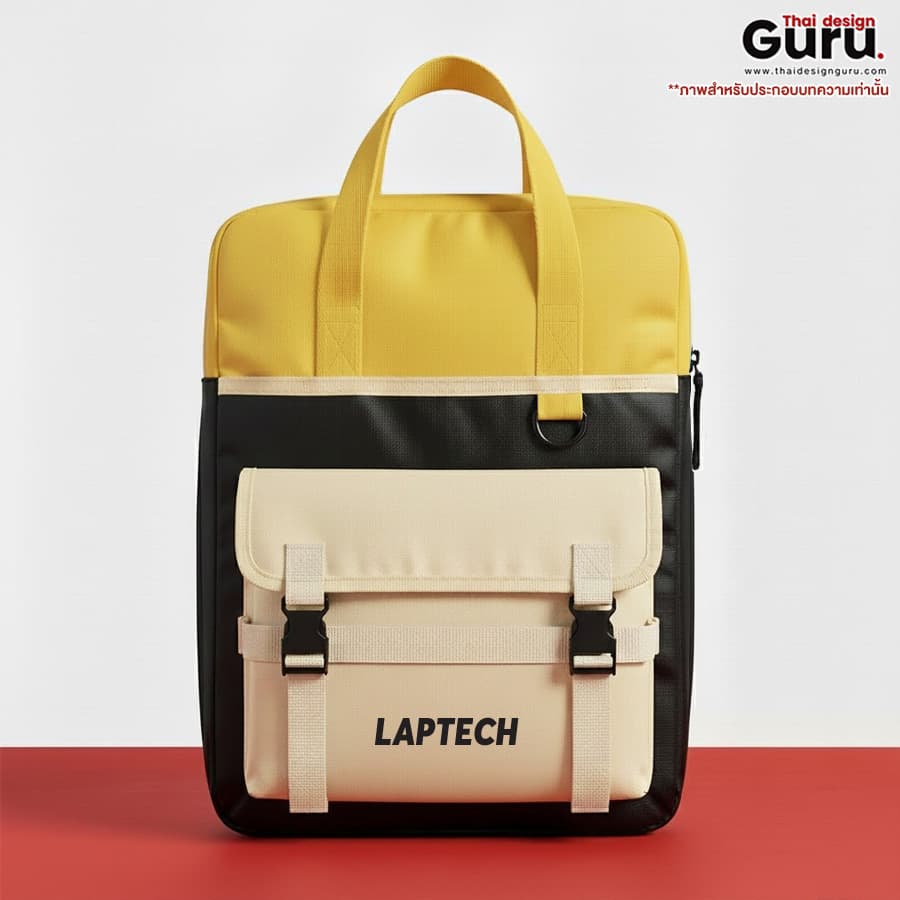 กระเป๋าผ้าใส่โน้ตบุ๊กซิปรูด