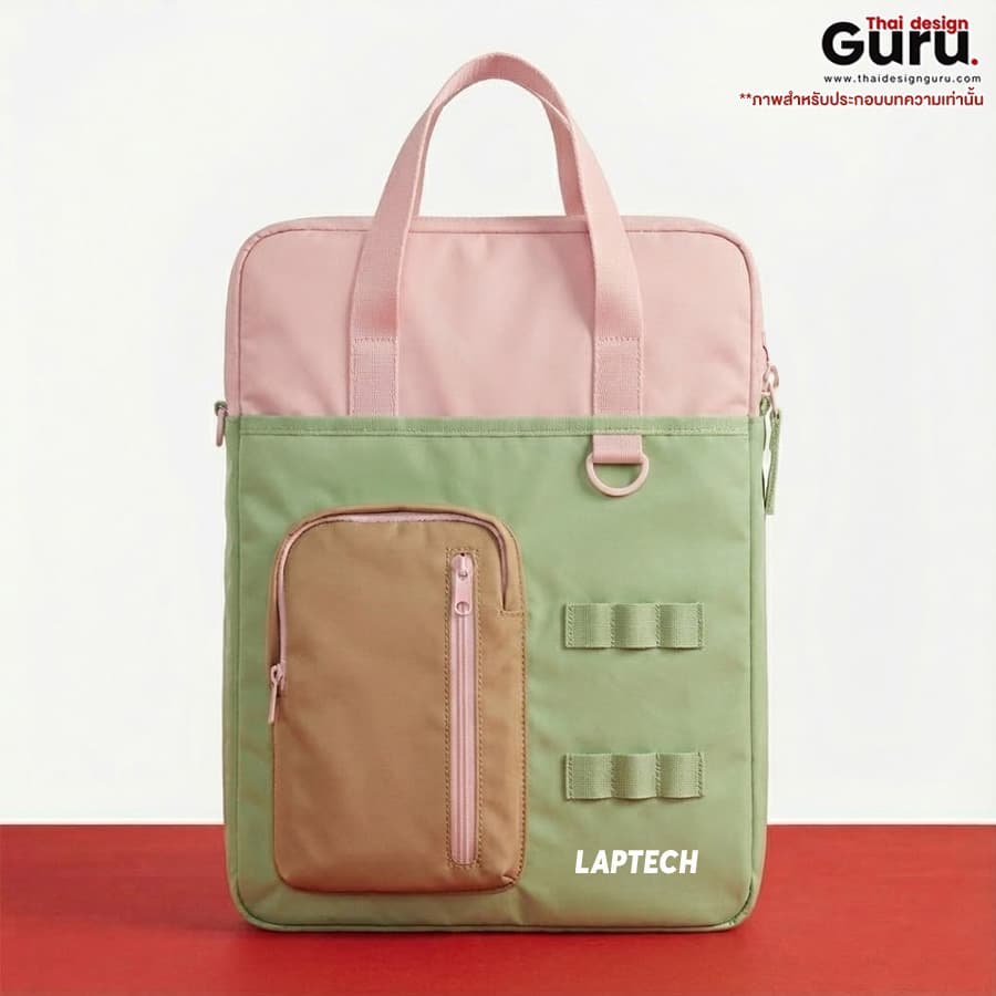 กระเป๋าผ้าใส่โน้ตบุ๊กซิปรูด