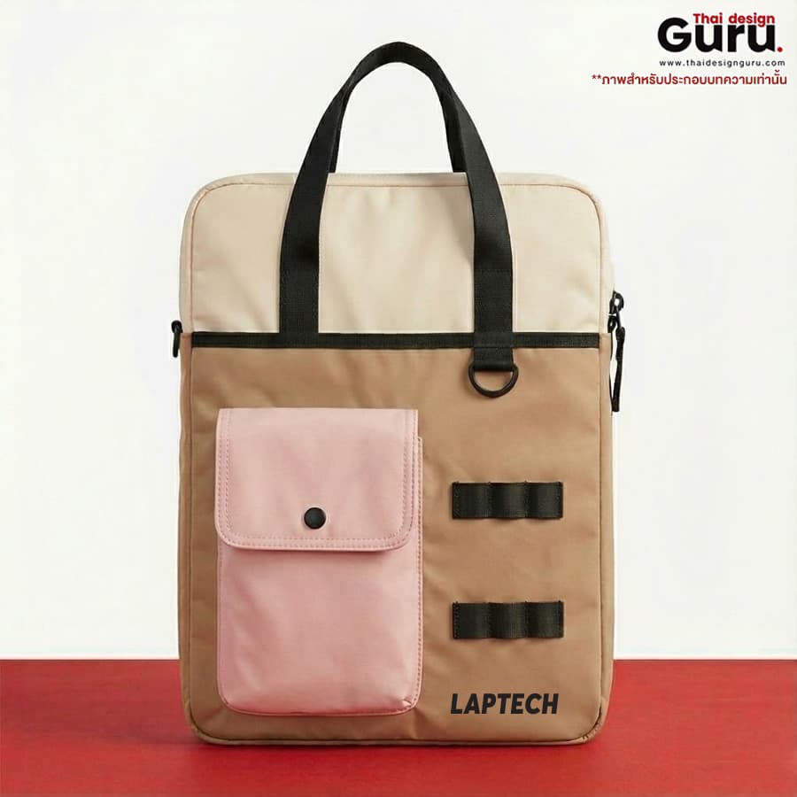 กระเป๋าผ้าใส่โน้ตบุ๊กซิปรูด