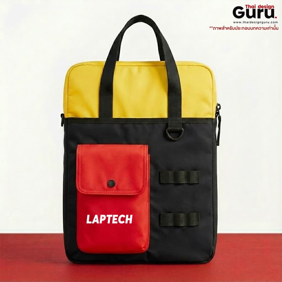 กระเป๋าผ้าใส่โน้ตบุ๊กซิปรูด
