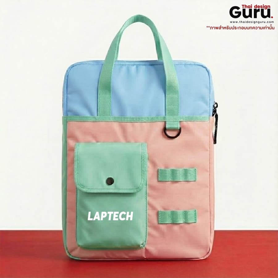 กระเป๋าผ้าใส่โน้ตบุ๊กซิปรูด