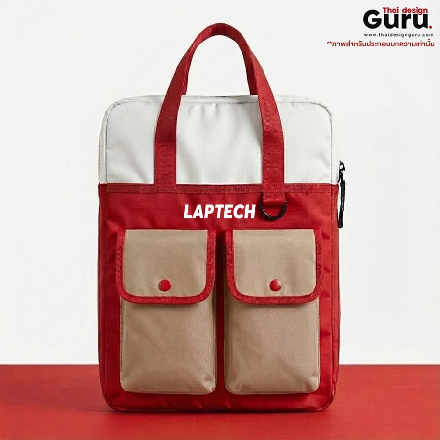 กระเป๋าผ้าใส่โน้ตบุ๊กซิปรูด