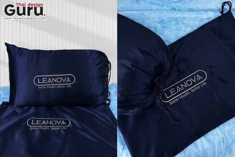 ถุงผ้าหูรูดสีน้ำเงิน