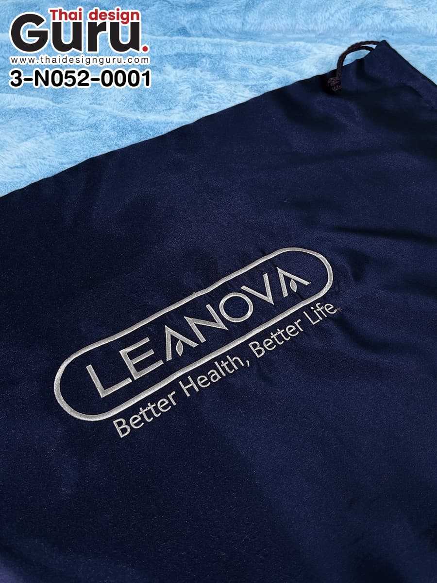 ถุงผ้าหูรูดสีน้ำเงิน